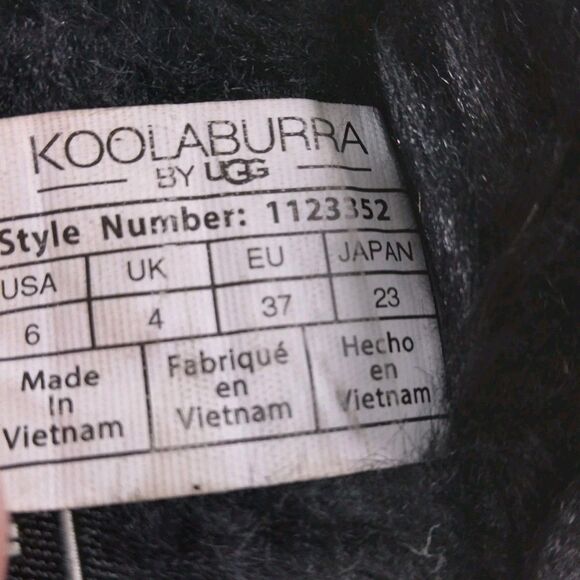 Koolaburra by UGG Fuzz On Faux-Fur Slide Sandals Slippers Black 1123352 Size 6 - Picture 11 of 12